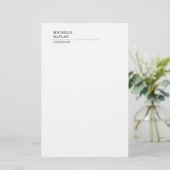 Zwart & Wit Modern Professionele Exclusieve Briefpapier (Staand voorkant)