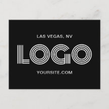 Zwart-wit Modern Rechthoekig Logo