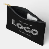 Zwart-wit Modern Rechthoekig Logo Etui (Open)