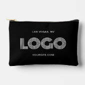 Zwart-wit Modern Rechthoekig Logo Etui (Voorkant)