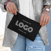 Zwart-wit Modern Rechthoekig Logo Etui