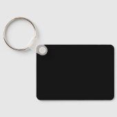 Zwart-wit Modern Rechthoekig Logo Sleutelhanger (Achterkant)