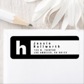 Zwart-wit | Modern retouradres Etiket (Insitu)