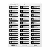 Zwart-wit | Modern retouradres Etiket (Full Sheet)
