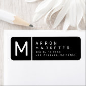 Zwart-wit | Modern retouradres Etiket (Insitu)