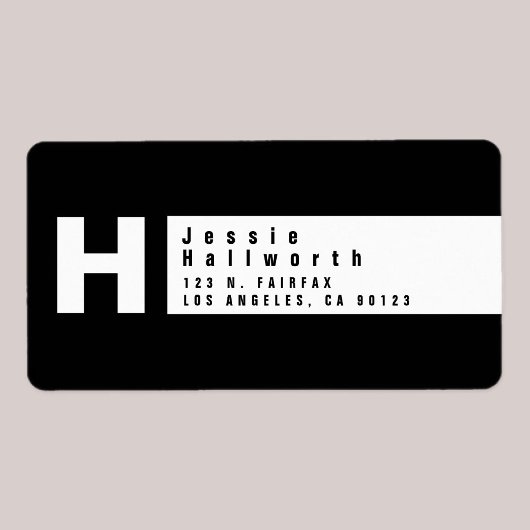 Zwart-wit | Modern retouradres Etiket