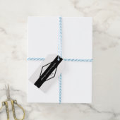 Zwart & Wit Modern Rustic Huwelijksgunst op Maat Cadeaulabel (Met Touw)