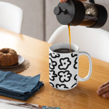 Zwart-wit Modern Schattige Bloemen Tekening