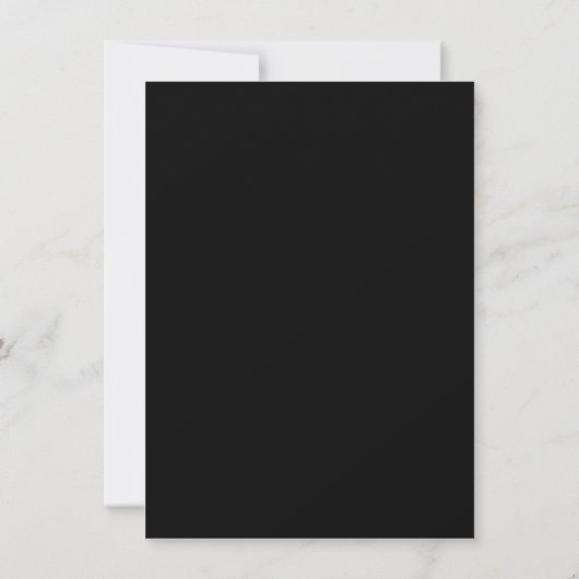 Zwart-wit modern schrift trouwkaart bedankkaart (Achterkant)