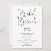 Zwart-wit Modern Script Bruids Bunch Shower Kaart (Voorkant)