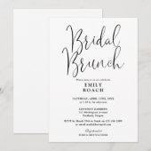 Zwart-wit Modern Script Bruids Bunch Shower Kaart (Voorkant / Achterkant)