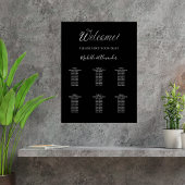 Zwart wit modern script bruiloft zitgrafiek poster
