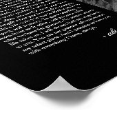 Zwart & Wit Modern Script Huwelijksgeloften met fo Poster (Hoek)