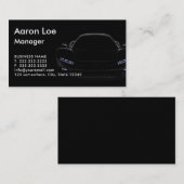 Zwart-wit Modern Sport Car Visitekaartje (Voorkant / Achterkant)