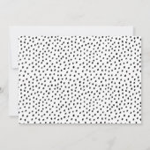 Zwart & Wit Modern Spot Wedding Save the Date (Achterkant)