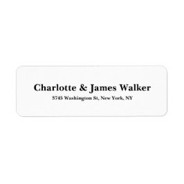 Zwart Wit Modern Stijlvol Elegant Familie Etiket