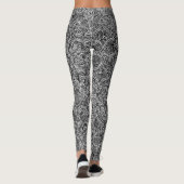 Zwart-wit modern stijlvol trendy patroon leggings (Achterkant)