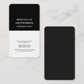 Zwart-wit, modern, stijlvol, Trendy Professional Visitekaartje (Voorkant / Achterkant)