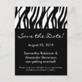 Zwart-wit Modern Stripe Save the Date Kaart (Voorkant)