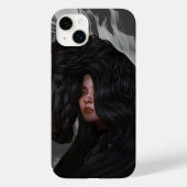 Zwart Wit Modern Theme Girl Case-Mate iPhone Case (Achterkant)
