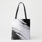 Zwart-wit modern tote bag (Voorkant)
