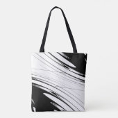 Zwart-wit modern tote bag (Achterkant)