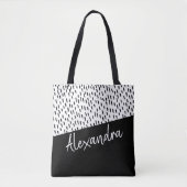 Zwart wit, modern tote bag (Voorkant)