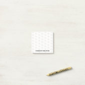 Zwart Wit Modern Vet Monogram Initiaal Letter Post-it® Notes (Op bureau)