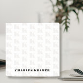 Zwart Wit Modern Vet Monogram Initiaal Letter Post-it® Notes