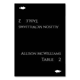 Zwart-wit-Modern-Vis Icon- Kaart