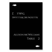 Zwart-wit-Modern-Vis Icon- Kaart (Voorkant)