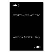 Zwart-wit-Modern-Vis Icon- Kaart (Voorkant)