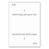 Zwart-wit-Modern-Vis Icon- Kaart (Voorkant)