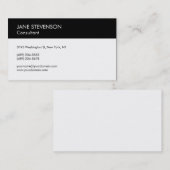 Zwart-wit, modern Visitekaartje (Voorkant / Achterkant)