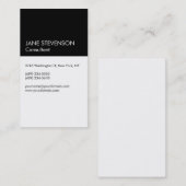 Zwart-wit, modern Visitekaartje (Voorkant / Achterkant)