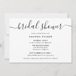 Zwart-wit modern Vrijgezellenfeest Kaart