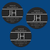 Zwart-wit, modern, waterdicht labels