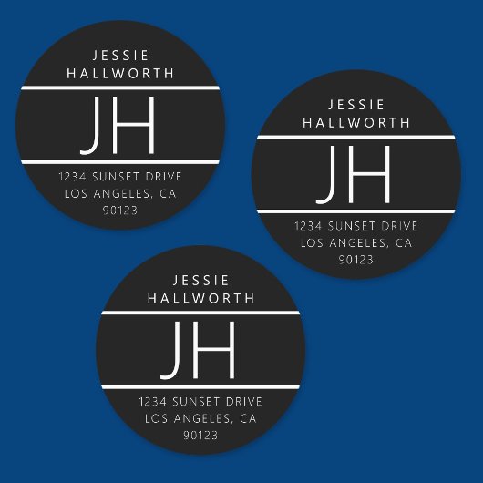 Zwart-wit, modern, waterdicht labels