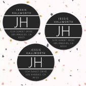 Zwart-wit, modern, waterdicht labels