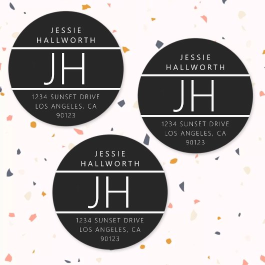 Zwart-wit, modern, waterdicht labels