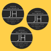 Zwart-wit, modern, waterdicht labels