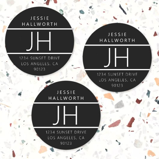 Zwart-wit, modern, waterdicht labels