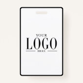 Zwart Wit Modern Zakelijk Logo Foto Salon Spa Badge (Voorkant)