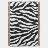 Zwart-wit modern zebraprint deken (Voorkant Verticaal)
