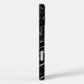 Zwart-wit moderne abstracte krastextuur Case-Mate iPhone case (Achterkant / Rechts)
