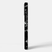 Zwart-wit moderne abstracte krastextuur Case-Mate iPhone case (Achterkant / Links)