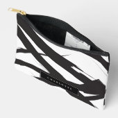 Zwart & Wit Moderne Abstracte Kunst Lijn Custom Na Etui (Open)