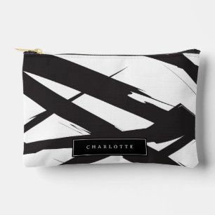 Zwart & Wit Moderne Abstracte Kunst Lijn Custom Na Etui