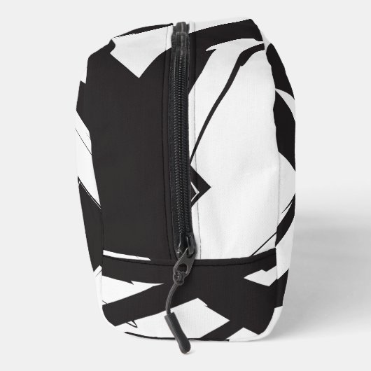 Zwart & Wit Moderne Abstracte Kunst Lijn Custom Na Toilettasje (Rechts)