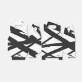 Zwart-wit moderne Abstracte kunstlijn decoratief Bedankdoosjes (Uitgevouwen)